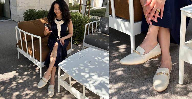 Tamna Iris in White Leather